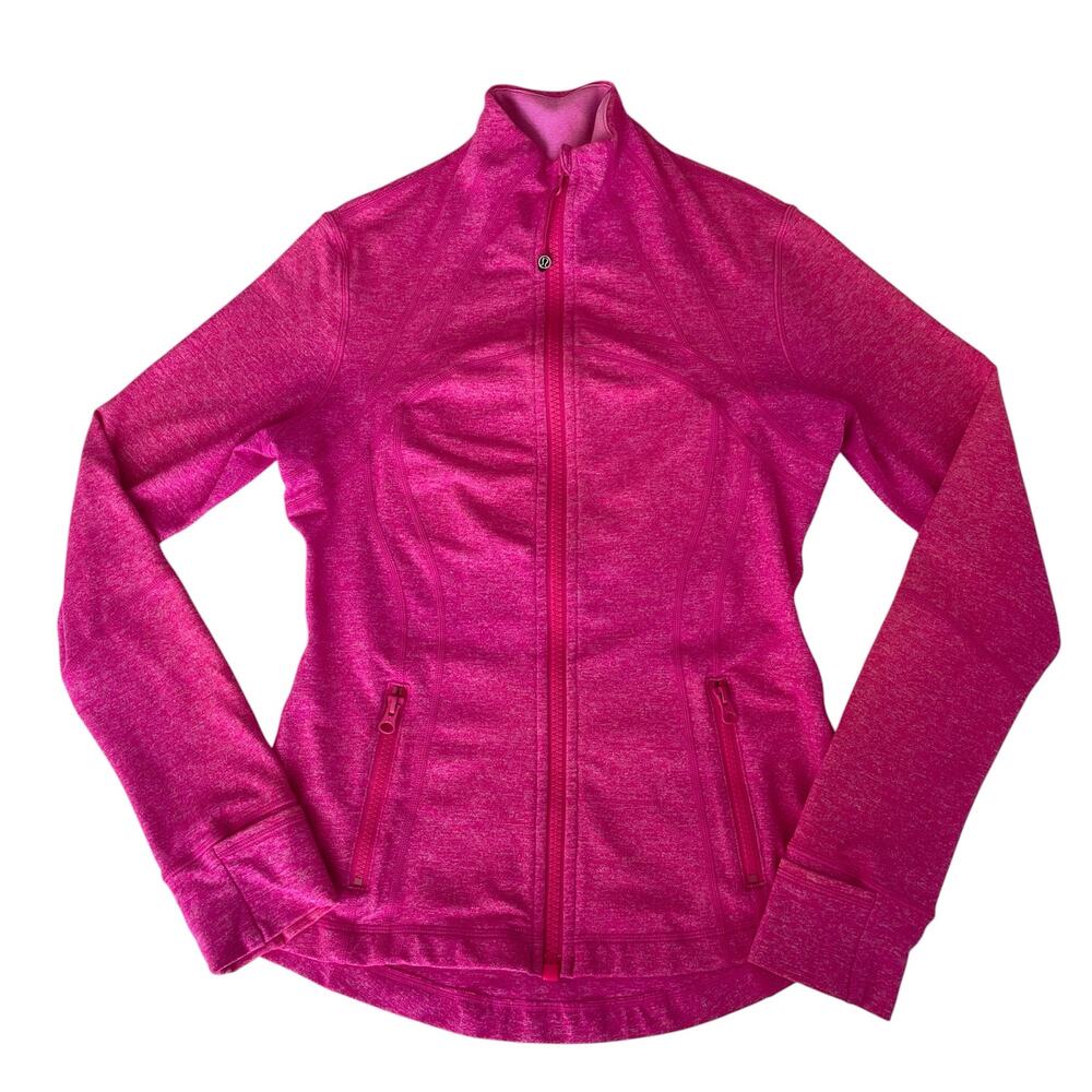 Lululemon Define Jacket Luon Heathered Dragonfruit Pink Size 8